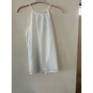 NWT 41 Hawthorn Textured Halter Boho Top Stitch Fix Size L Large White